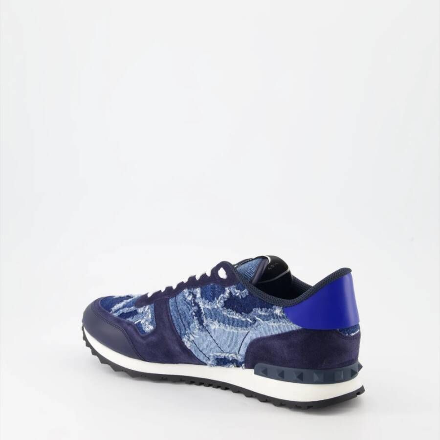 Valentino Garavani Denim Rockrunner Sneakers Multicolor Heren