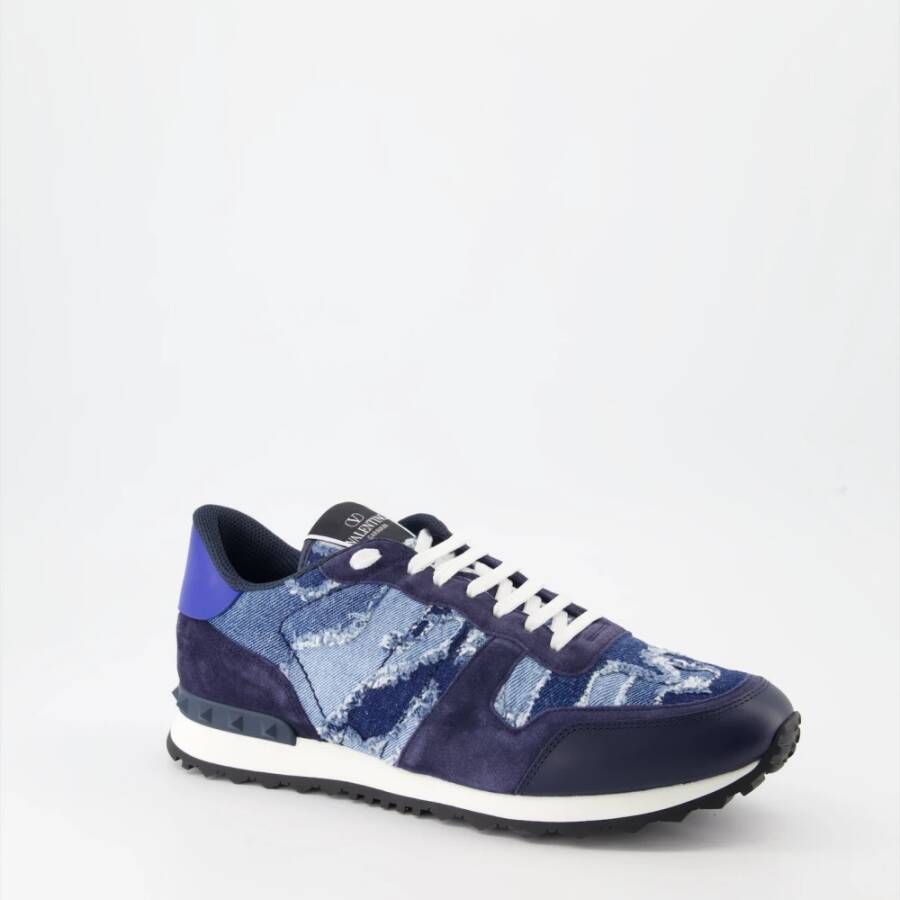 Valentino Garavani Denim Rockrunner Sneakers Multicolor Heren