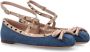 Valentino Garavani Denim Rockstud Ballerina Schoenen Blue Dames - Thumbnail 2