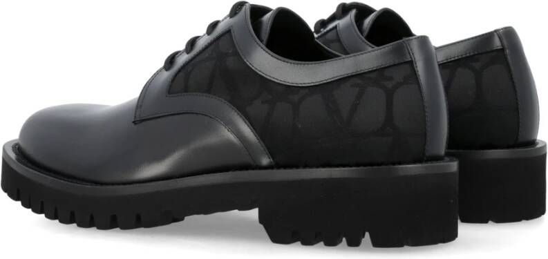 Valentino Garavani Derby Toile Schoenen Black Heren