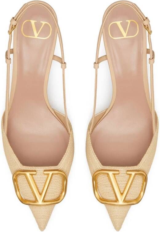 Valentino Garavani Elegant Slingback Pumps Beige Dames