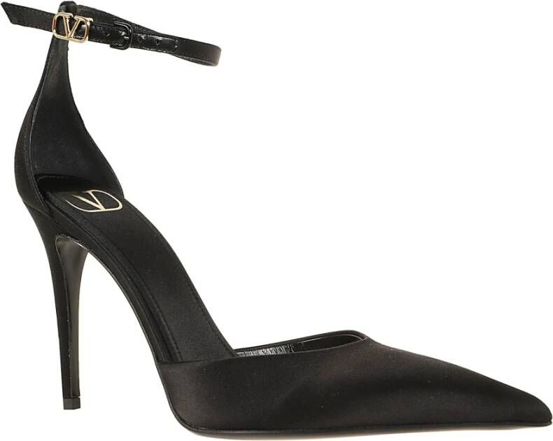 Valentino Garavani Elegante Eveninglam Enkelband Schoenen Black Dames