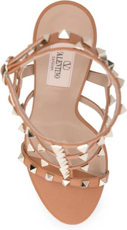 Valentino Garavani Elegante Leren Sandalen Brown Dames