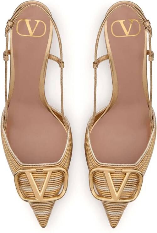 Valentino Garavani Elegante Slingback Pumps Beige Dames