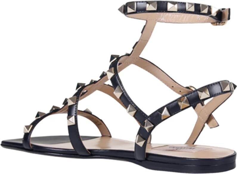 Valentino Garavani Flat Sandals Zwart Dames