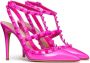 Valentino Garavani Fuchsia Rockstud Enkelband Pumps Pink Dames - Thumbnail 2