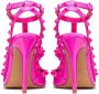 Valentino Garavani Fuchsia Rockstud Enkelband Pumps Pink Dames - Thumbnail 3