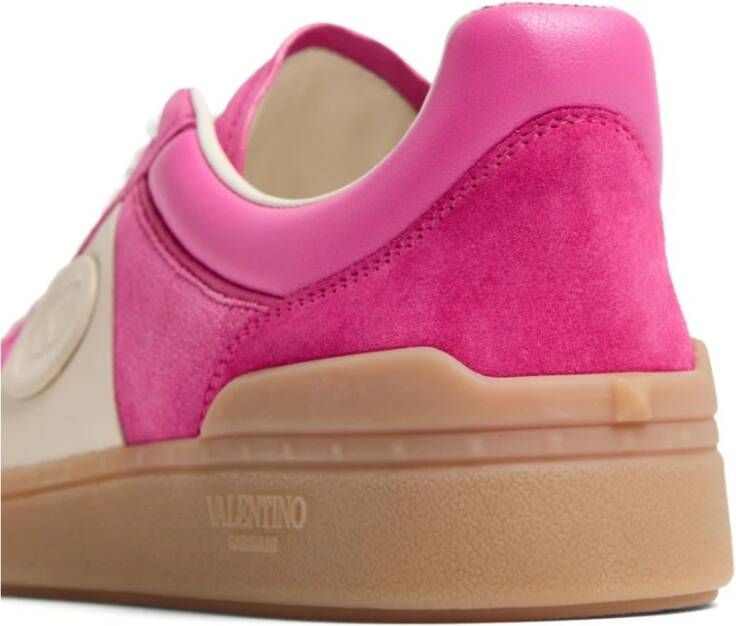 Valentino Garavani Fuchsia Sneakers Twee-Tone Ontwerp Pink Dames