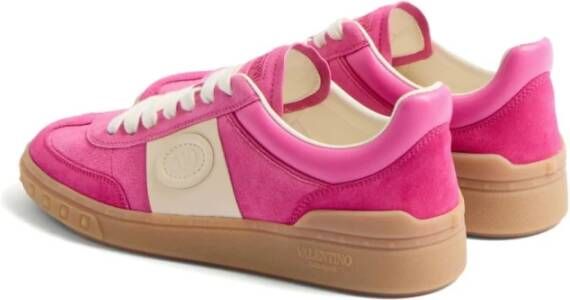 Valentino Garavani Fuchsia Sneakers Twee-Tone Ontwerp Pink Dames