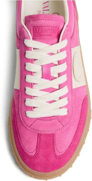 Valentino Garavani Fuchsia Sneakers Twee-Tone Ontwerp Pink Dames