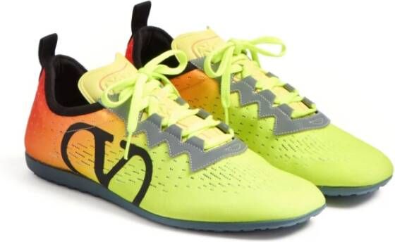 Valentino Garavani Gebreide Lage V-Logo Sneakers Multicolor Heren