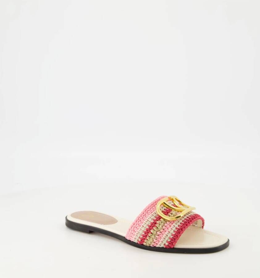 Valentino Garavani Gehaakte VLogo Slippers Lente-Zomer 2025 Pink Dames