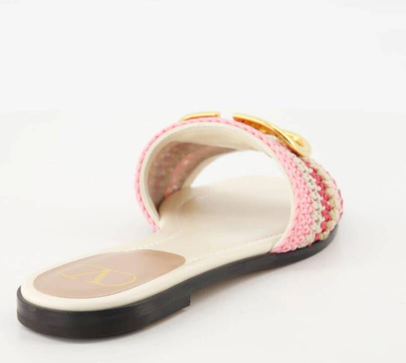 Valentino Garavani Gehaakte VLogo Slippers Lente-Zomer 2025 Pink Dames