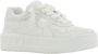 Valentino Garavani Gestudeerde Leren Sneakers met Gestructureerde Zool White Dames - Thumbnail 3