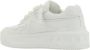 Valentino Garavani Gestudeerde Leren Sneakers met Gestructureerde Zool White Dames - Thumbnail 4