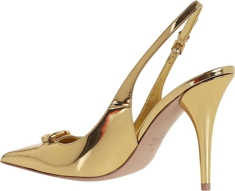 Valentino Garavani Gouden VLogo Slingback The Bold Edition Yellow Dames