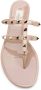 Valentino Garavani Goudkleurige Rockstud Platte Rubberen Sandalen Pink Dames - Thumbnail 3