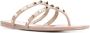 Valentino Garavani Goudkleurige Rockstud Platte Rubberen Sandalen Pink Dames - Thumbnail 5