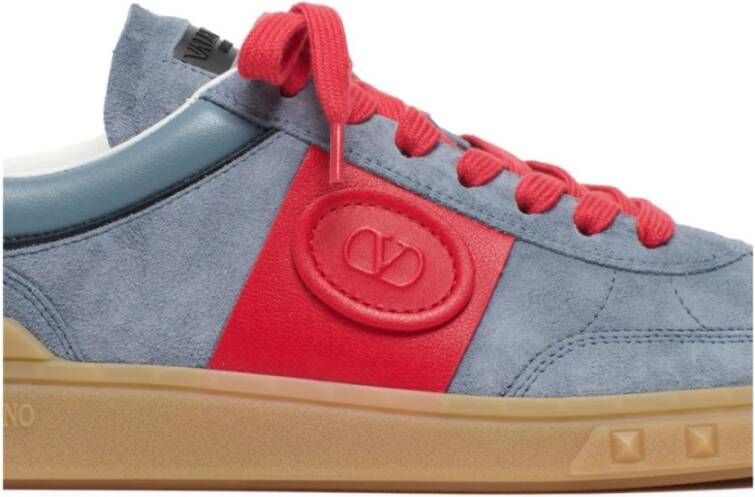 Valentino Garavani Grijze Sneakers met Color-Block Design Gray Heren