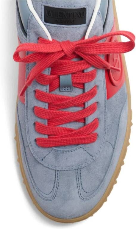 Valentino Garavani Grijze Sneakers met Color-Block Design Gray Heren