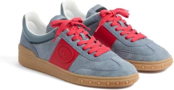 Valentino Garavani Grijze Sneakers met Color-Block Design Gray Heren