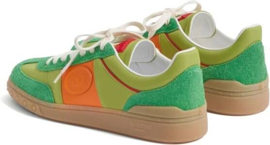 Valentino Garavani Groene Sneakers Kleurblok Ontwerp Multicolor Heren