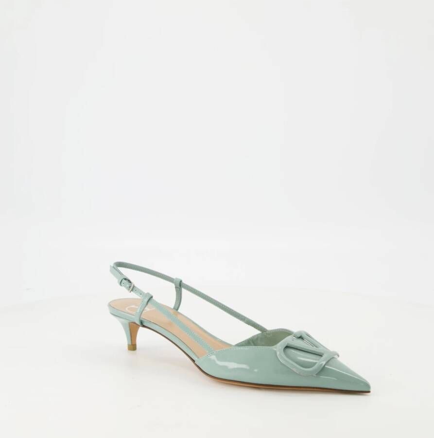 Valentino Garavani Groene VLogo Leren Pumps Green Dames