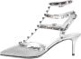 Valentino Garavani Zilveren Stiletto Hakken met Studs Gray Dames - Thumbnail 4