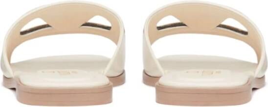 Valentino Garavani Ivoor Sandalen VLogo Signature Slip-On Stijl Beige Dames