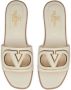 Valentino Garavani Ivoor Sandalen VLogo Signature Slip-On Stijl Beige Dames - Thumbnail 4