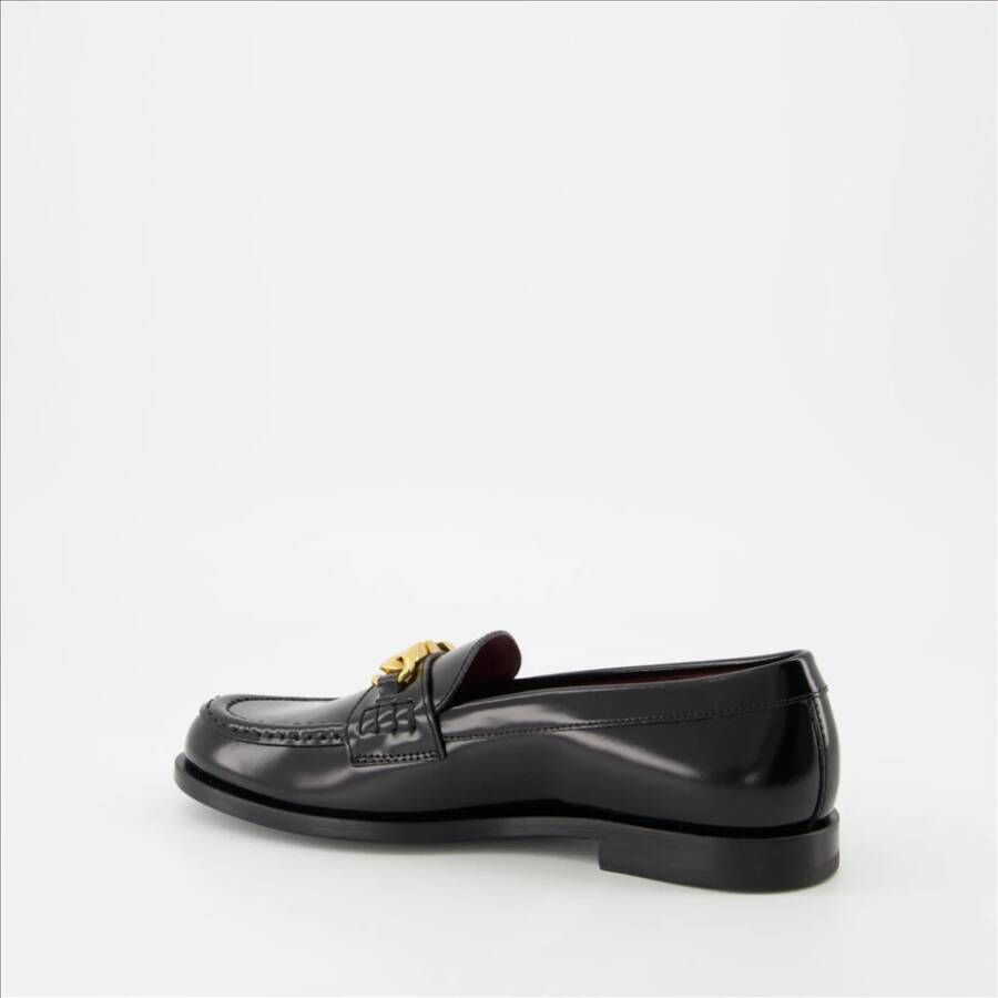 Valentino Garavani Ketting Mocassins met VLogo Detail Black Dames