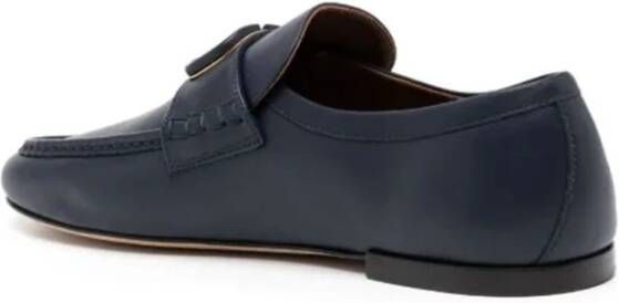 Valentino Garavani Klassieke Leren Loafers Blue Heren