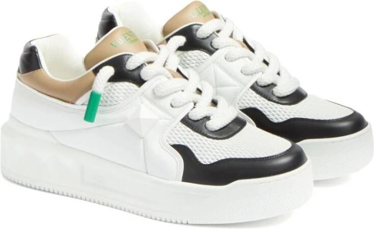 Valentino Garavani Kleur Blok Stud Sneakers White Heren