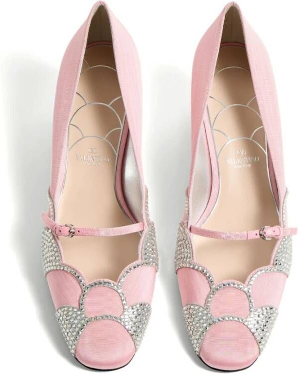 Valentino Garavani Kristal Gesp Roze Hakken Pink Dames