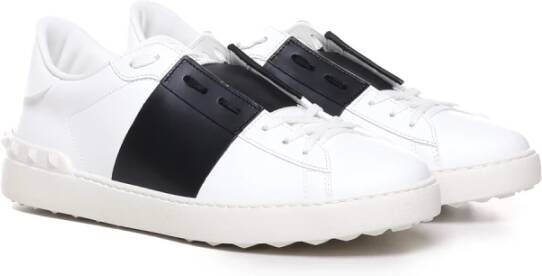 Valentino Garavani Lage leren sneakers zwart & wit White Heren