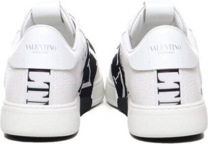 Valentino Garavani Lage Sneakers van Textuurleer White Heren