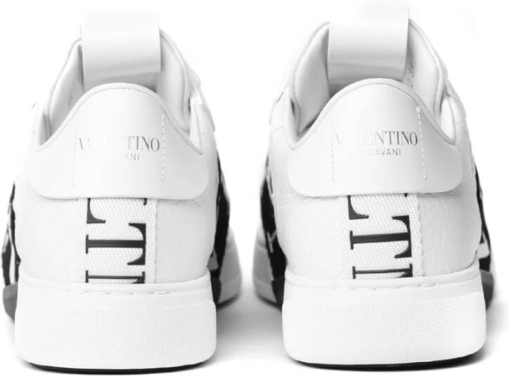 Valentino Garavani Lage Sneakers van Textuurleer White Heren