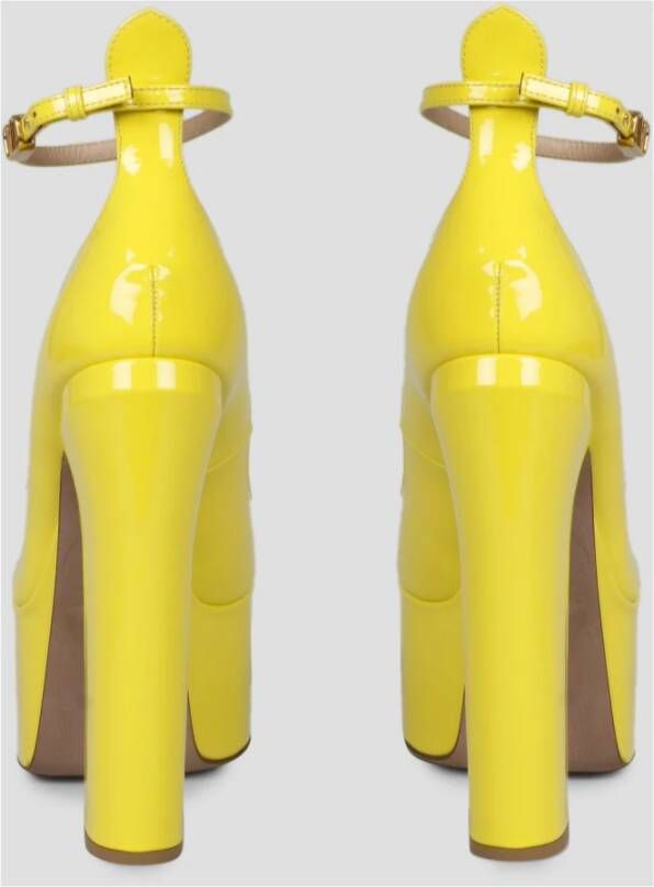 Valentino Garavani Lakleren Plateau Pumps Yellow Dames