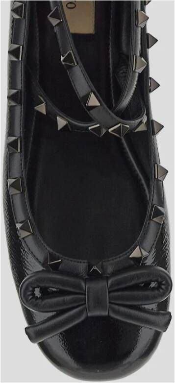 Valentino Garavani Leren Ballerina Schoenen Black Dames