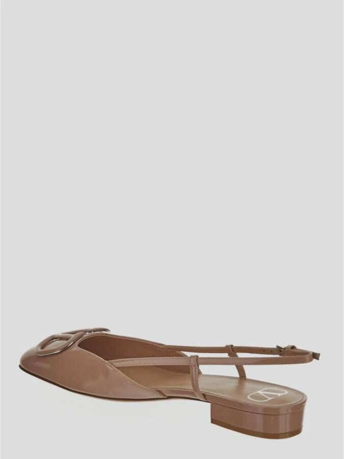 Valentino Garavani Leren Ballerina Schoenen Brown Dames