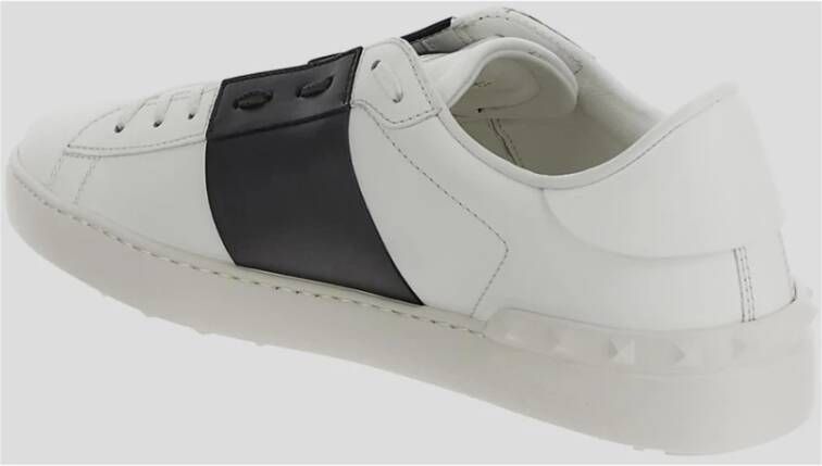 Valentino Garavani Leren Open Sneaker White Heren