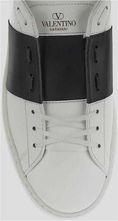 Valentino Garavani Leren Open Sneaker White Heren