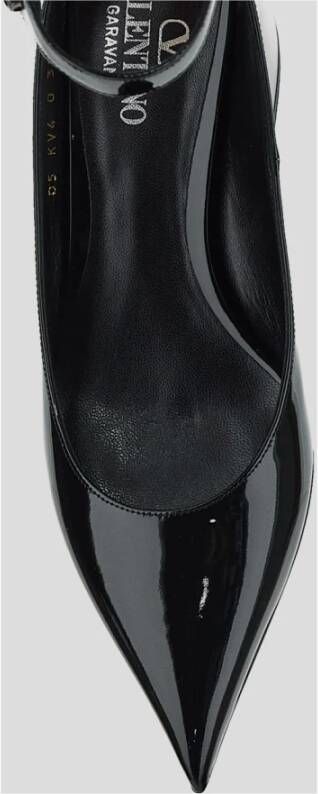 Valentino Garavani Leren puntige schoen Black Dames