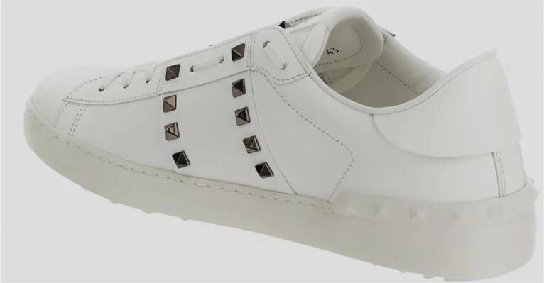 Valentino Garavani Leren Rockstud Untitled Sneaker White Heren