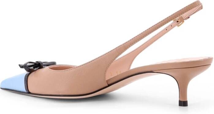 Valentino Garavani Leren Slingback met VLogo Handtekening Detail Pink Dames