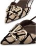 Valentino Garavani Leren Slingback Schoenen Vrouwen Italië Brown Dames - Thumbnail 3