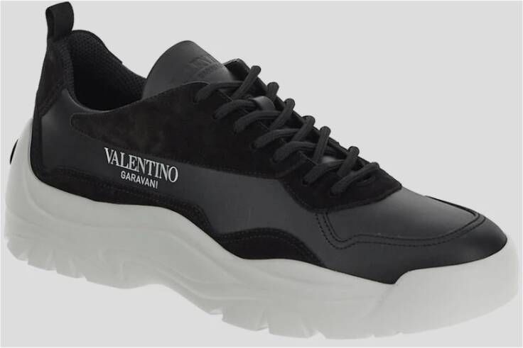 Valentino Garavani Leren Sneaker Gumboy Stijl Black Heren