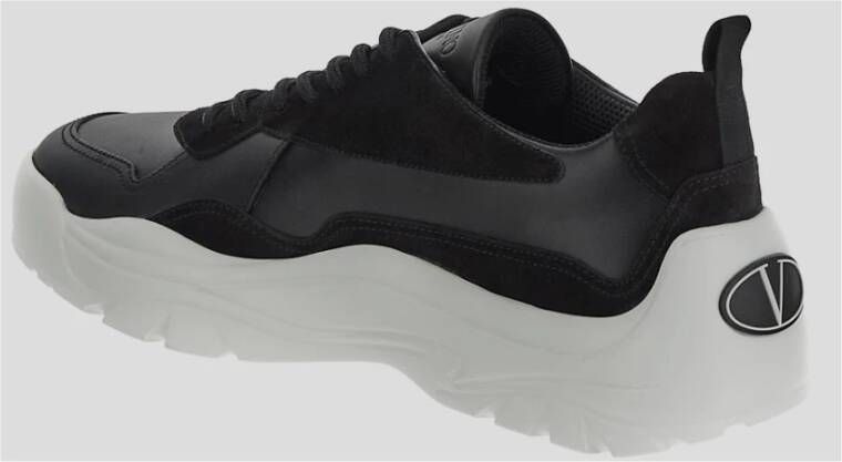 Valentino Garavani Leren Sneaker Gumboy Stijl Black Heren