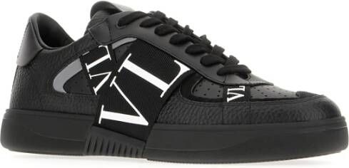 Valentino Garavani Leren Sneakers voor Mannen Black Heren