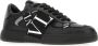 Valentino Garavani Leren Sneakers voor Mannen Black Heren - Thumbnail 2